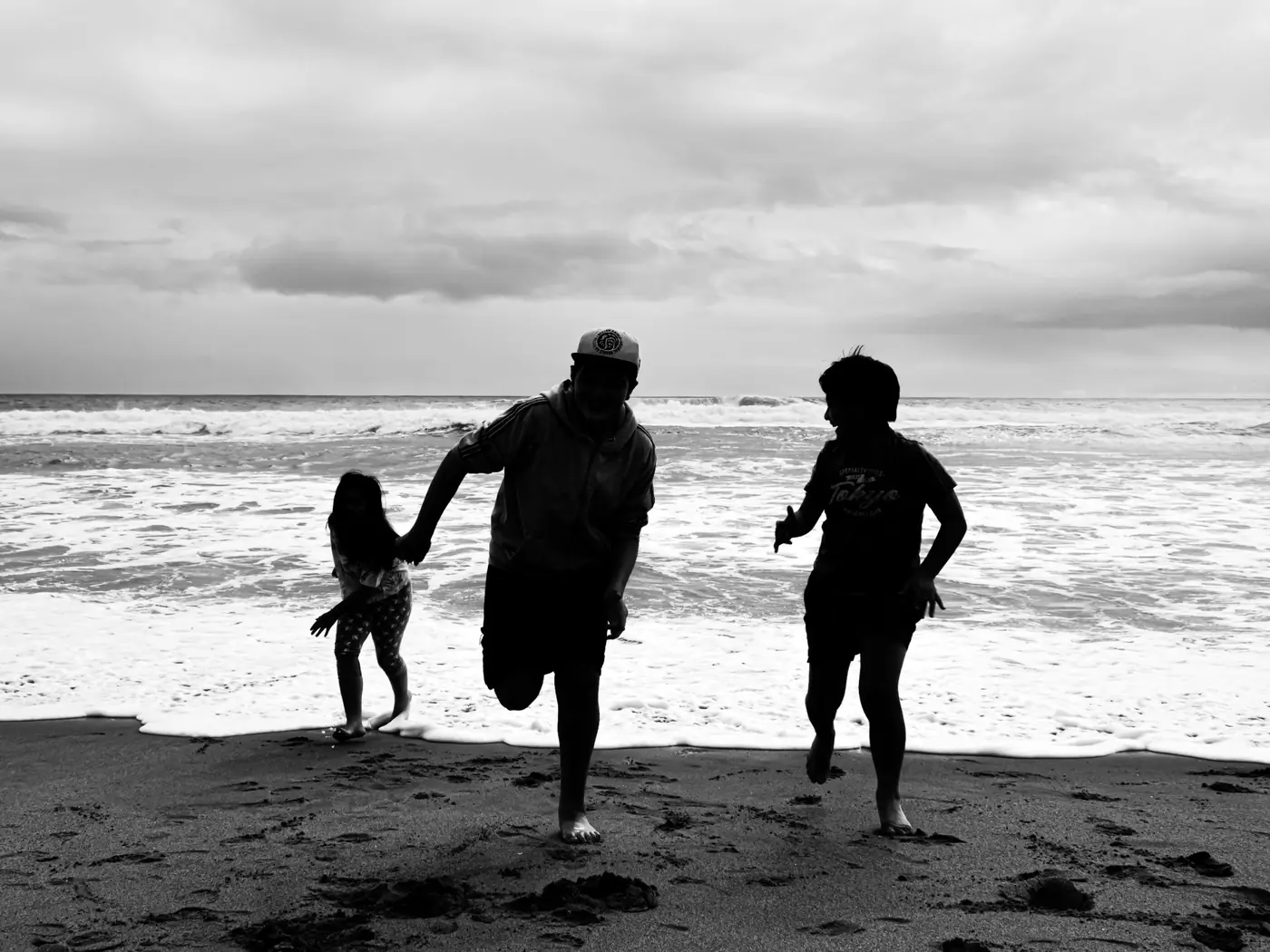 Family on the beach